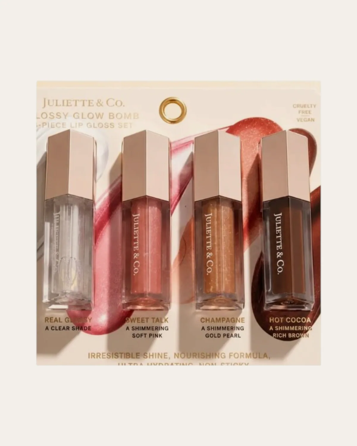 Set de 4 gloss labiales Juliette & Co.