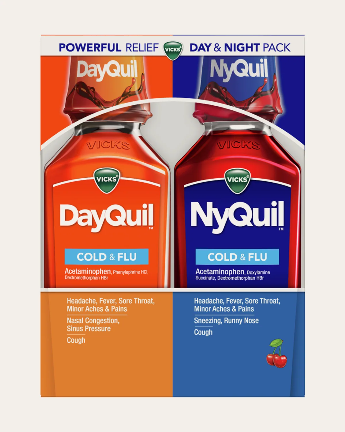 DayQuil y NyQuil, combo Vicks