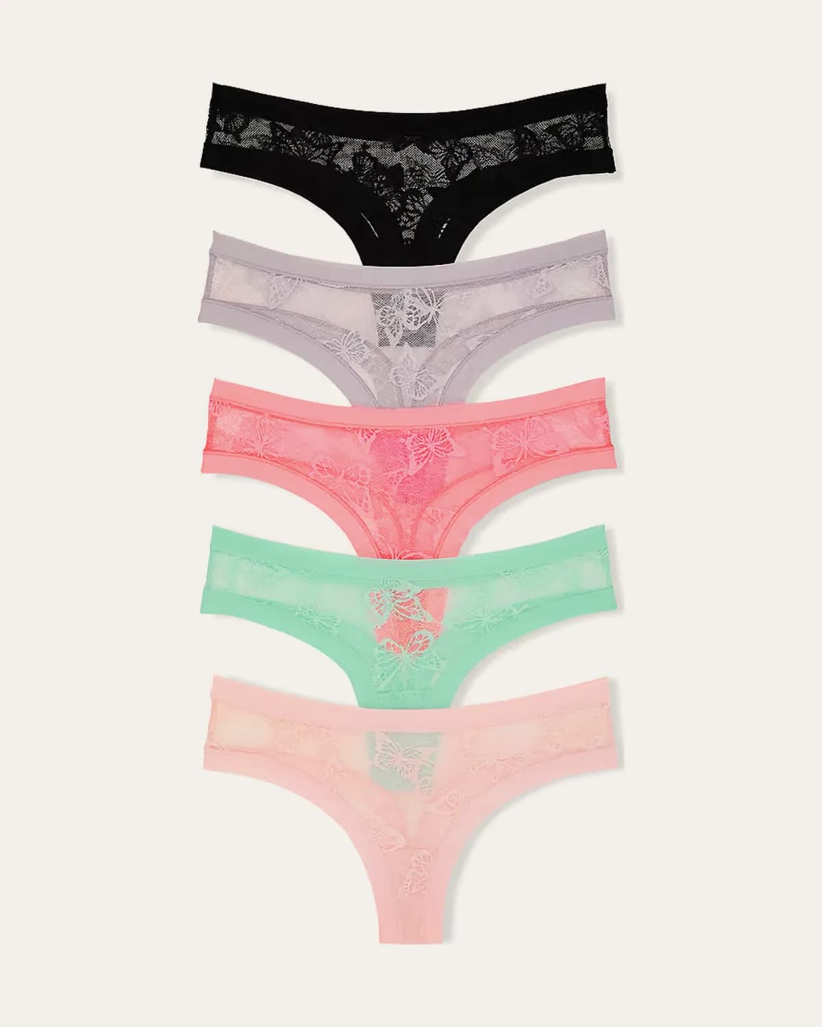 Pack x5 panties de encaje Victoria's Secret, Diseño 1